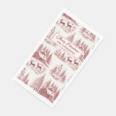  Illustratie Rendieren en Huizen Winter Servet (Hoek)