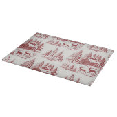 Illustratie Rendieren en Huizen Winter Snijplank (Hoek)