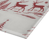 Illustratie Rendieren en Huizen Winter Snijplank (Hoek)