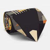 Illustratie Retro Guitar Strings Stropdas (Opgerold)