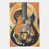 Illustratie Retro Guitar Theedoek (Verticaal)