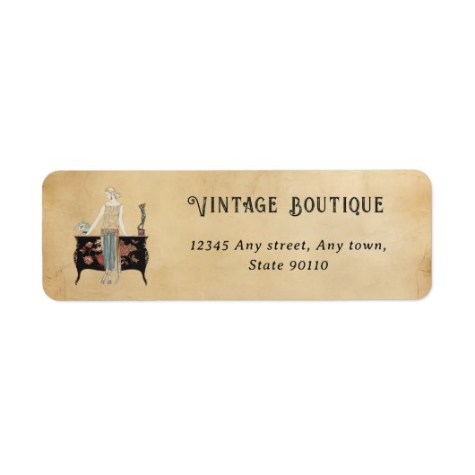  illustratie Retro Retro Retro Adres Etiket (Voorkant)