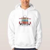 Illustratie retrotram hoodie (Voorkant)