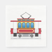 Illustratie retrotram servet (Voorkant)