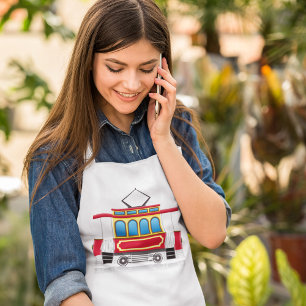 Illustratie retrotram standaard schort