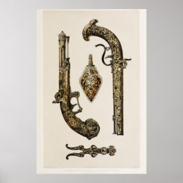 Illustratie  revolver poster