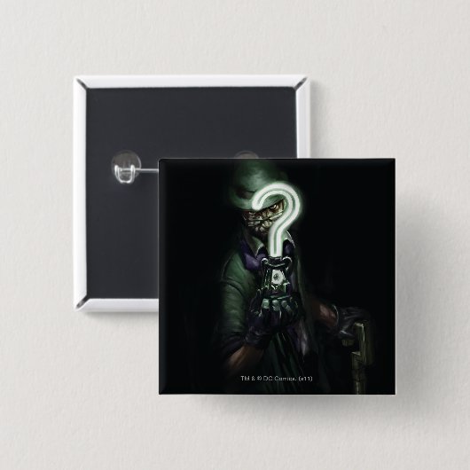 Illustratie Riddler Vierkante Button 5,1 Cm (Voorkant /achterkant)