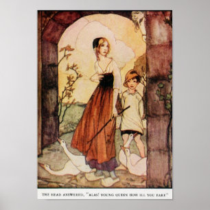 Illustratie Rie Cramer Grimm's Sprookje Poster