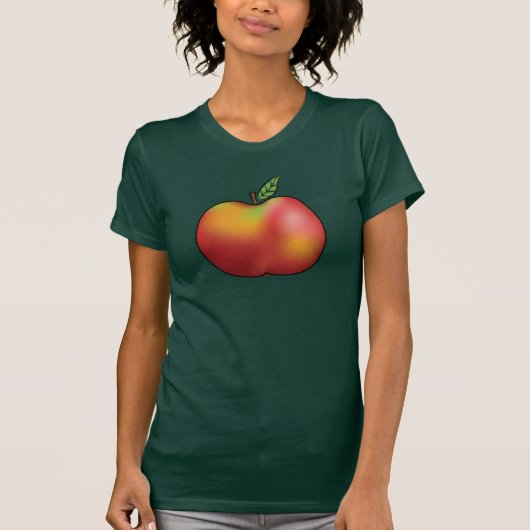 Illustratie rode Cartoon Apple-vruchten T-shirt (Voorkant)