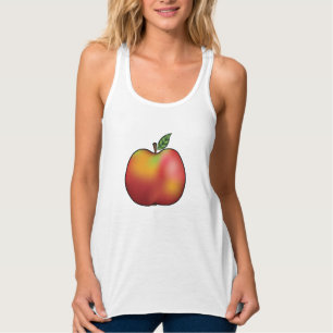 Illustratie rode Cartoon Apple-vruchten Tanktop