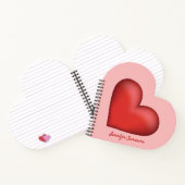 Illustratie rode hartvorm met aangepaste tekst notitieboek (Binnen)