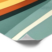 Illustratie rood blauw van het berglandschap van R Poster (Hoek)