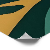 Illustratie rood blauw van het berglandschap van R Poster (Hoek)