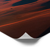 Illustratie rood blauw van het berglandschap van R Poster (Hoek)