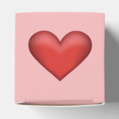 Illustratie rood hart op zwarte roze kleur bedankdoosjes (Bovenkant)