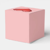 Illustratie rood hart op zwarte roze kleur bedankdoosjes (Achterkant)