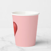 Illustratie rood hart papieren bekers (Links)