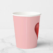 Illustratie rood hart papieren bekers (Rechts)