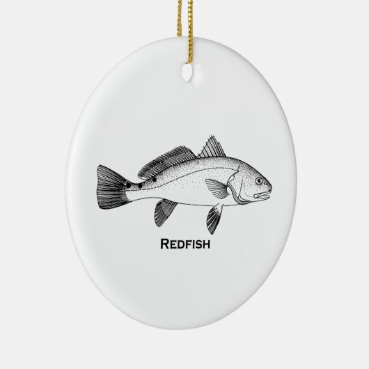 Illustratie roodbaars keramisch ornament (Rechts)