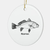 Illustratie roodbaars keramisch ornament (Links)