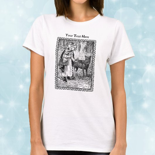 illustratie Roodkapje Wolf Lijst T-shirt