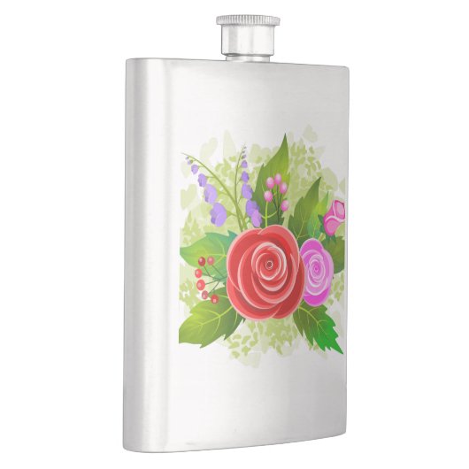 Illustratie roos bloemen flacon (Rechts)