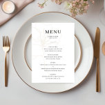 Illustratie Roos Wedding-menukaart<br><div class="desc">Deze aanpasbare menukaart is ontworpen om te coördineren met ons geïllustreerde Collectie van het Roos en bevat een geïllustreerde lijntekening van een roos in een bleke sandy flawn kleur. Dit is een minimalistisch, maar elegant bruiloft collectie. Voor een meer geavanceerde aanpassing van dit ontwerp, bijvoorbeeld het wijzigen van de lay-out,...</div>