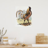  illustratie "Rooster" Poster (Keuken)