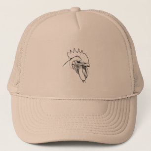 Illustratie rooster trucker pet