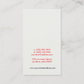 Illustratie  rooster visitekaartje (Achterkant)