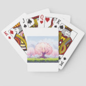 Illustratie roze bomen pokerkaarten (Achterkant)