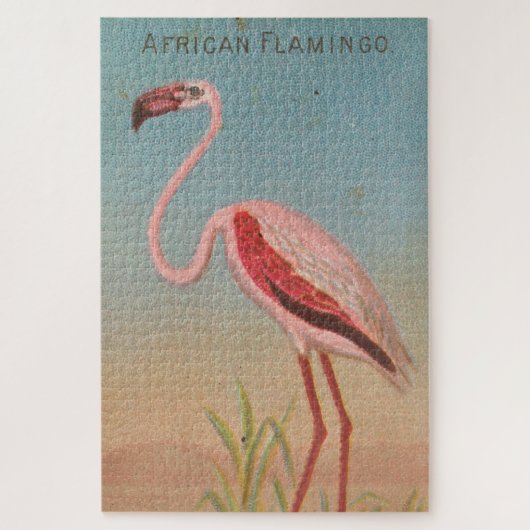 Illustratie  roze flamingo (1889) legpuzzel (Verticaal)