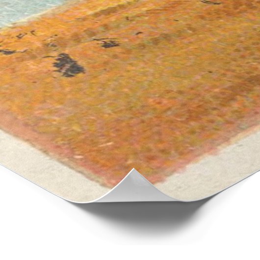 Illustratie roze flamingo (1889) poster (Hoek)