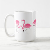 Illustratie roze flamingos koffiemok (Links)