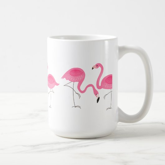 Illustratie roze flamingos koffiemok (Rechts)