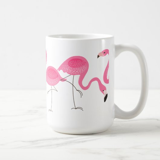 Illustratie roze flamingos koffiemok (Rechts)