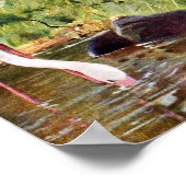  illustratie roze flamingos poster (Hoek)
