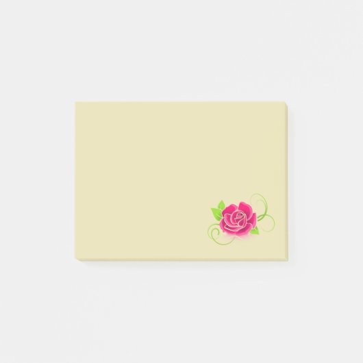 Illustratie roze Rose Post-it® Notes (Voorkant)
