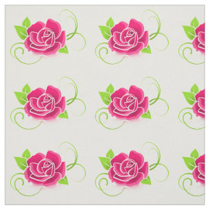 Illustratie roze Rose Stof