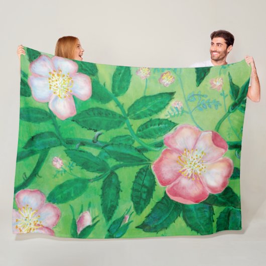 Illustratie roze vrij Roos Fleece Deken (In situ)