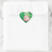 Illustratie roze vrij Roos Hart Sticker (Tas)