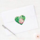 Illustratie roze vrij Roos Hart Sticker (Envelop)
