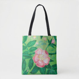 Illustratie roze vrij Roos Tote Bag