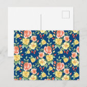 Illustratie  Rozen bloemen patroon bloemen Briefkaart (Voorkant / Achterkant)