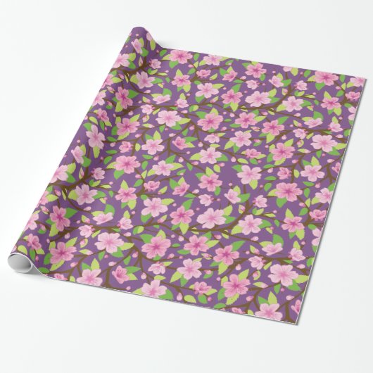 Illustratie Sakura-ventilator Cadeaupapier (Uitgerold)
