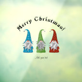 Illustratie Santa Claus en Gnomen Raamsticker (Vel 3)