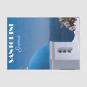  illustratie Santorini, Griekenland Reizen Tissuepapier (Voorkant)