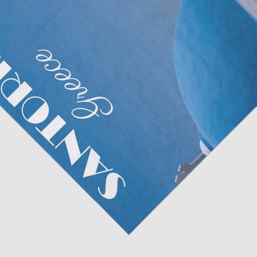  illustratie Santorini, Griekenland Reizen Tissuepapier (Detail)