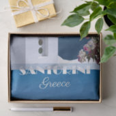illustratie Santorini, Griekenland Reizen Tissuepapier (Geschenk)