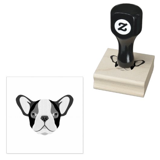 Illustratie schattige Franse Bulldog Rubberstempel (Gestempeld)
